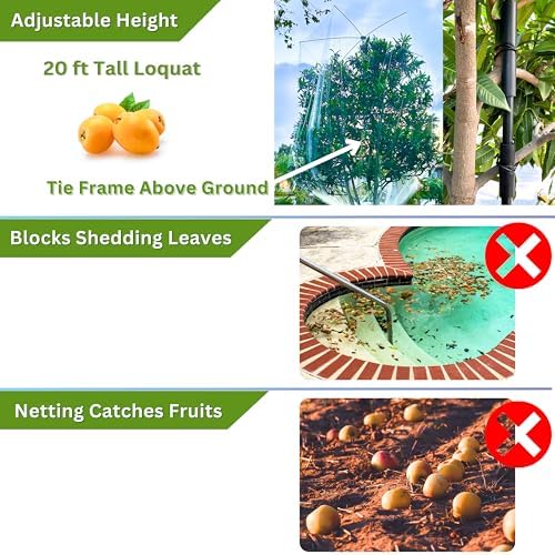 fiberx large fruit tree netting frame kit, 50x50, package contents