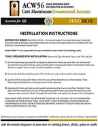 nuvo iron decorative insert for fencing, gates, home, front angle view