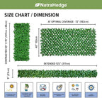 natrahedge 20''x50'' artificial privacy grass wall decor, laurel, view 9