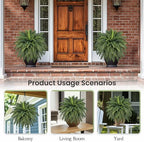 forest prince 42" artificial boston ferns, bush plants showing dimensions