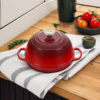 Le Creuset Enameled Cast Iron Signature Round Bread Oven, 9.5 inch, Cerise