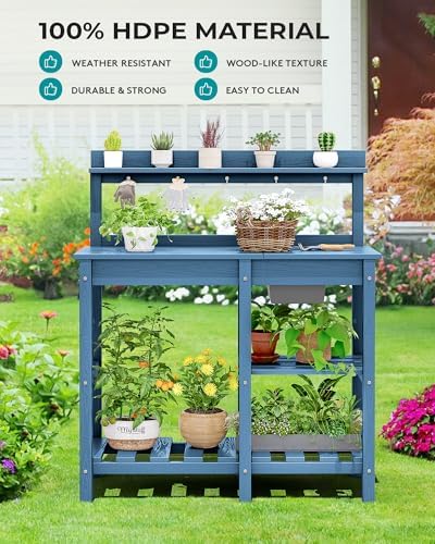serwall outdoor potting bench set of 2 with on a desk or shelf