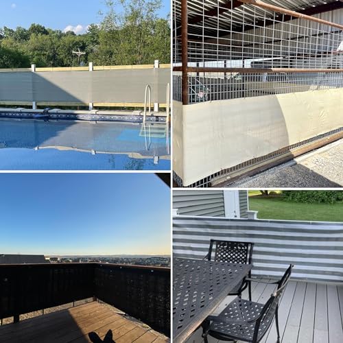 tang 3' x 50' balcony privacy screen fence shown in use