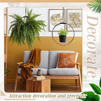 geelin 4 pcs hanging plant holder with wood on a desk or shelf