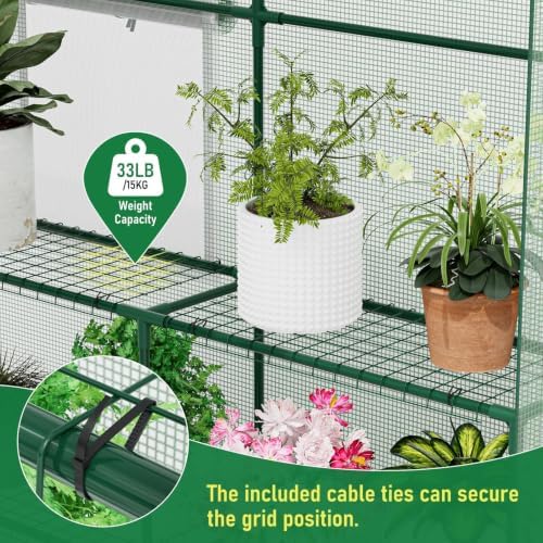 specilite 56×85×77inch walk-in greenhouse for outdoors garden plant showing dimensions