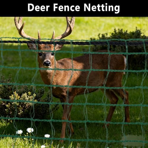poyee deer fence netting 5x100ft plastic mesh netting shown in use
