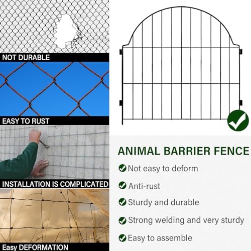 6 panels no dig decorative garden fence for, package contents