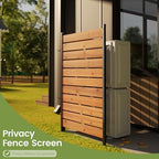 wood privacy screen no dig outdoor garden fence, package contents