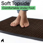 gorilla grip weathermax door mat, indoor outdoor, 72x24, front angle view