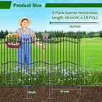 no dig garden fence 48" h x 18'l shown in use