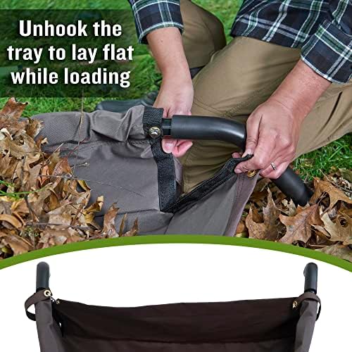 ames folding wheelbarrow lawn yard cart, lightweight, heavy showing dimensions