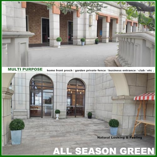 all season green 2't 19''d topiaries trees artificial, front angle view
