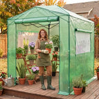 eagle peak 8x6 easy setup pop up greenhouse showing dimensions