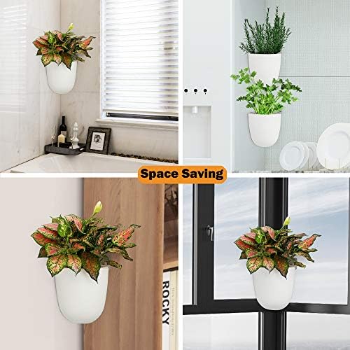 orimerc 4 pack corner wall mounted hanging planter on a desk or shelf