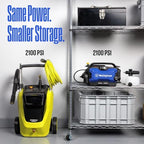 westinghouse epx3100s electric pressure washer, 2100 max psi showing dimensions