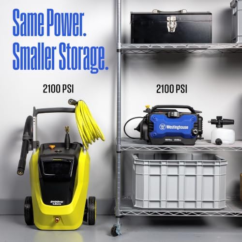 westinghouse epx3100s electric pressure washer, 2100 max psi showing dimensions