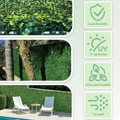 odtory artificial boxwood panel roll 48x120 in(40 sqft), close-up detail