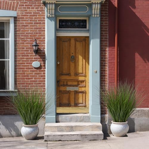 12 stems artificial wheat grass greenery fake plants，fake showing dimensions