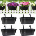 16 inch 4 pcs metal hanging flower pots, main product view
