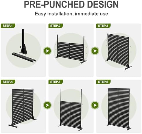 casaphoria metal privacy screen outdoor, 72" h x, package contents