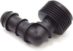 S&M 544200 Threaded Elbow 16mm x 3/4" Drip Irrigation, Black