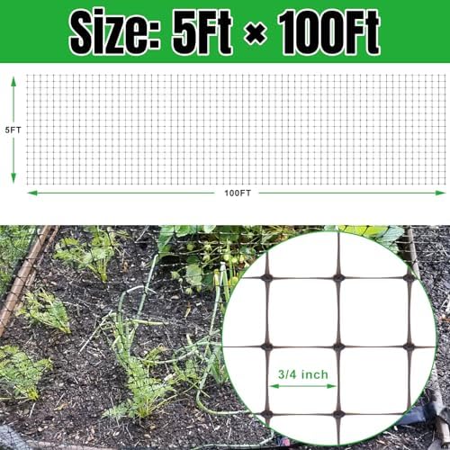 nonmon bird netting deer fence netting 2 pack, close-up detail