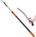LAANPOLE 26FT Pole Saw, Telescoping Tree Trimmer with 5-20FT Extension Pole, Manual Branches Pruner for Backyard, Orange