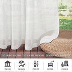 ryb home linen sheer outdoor curtains for patio on a desk or shelf