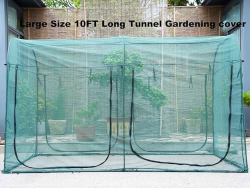 poray large tunnel 10ftx6ft plant netting cover, 6ft shown in use