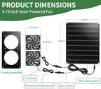 30w solar panel powered high airflow dual exhaust shown in use