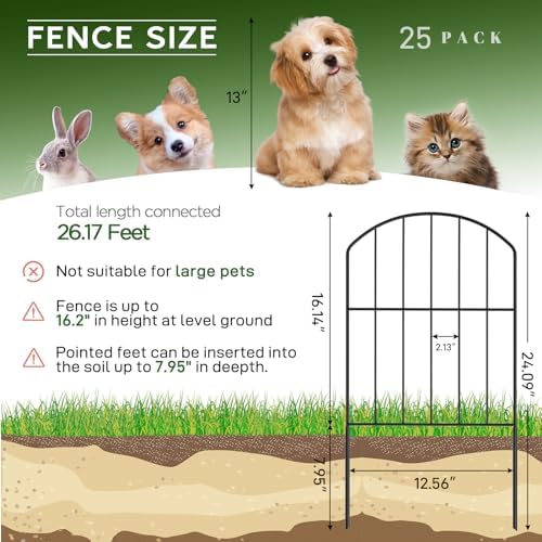 goovilla garden fence, total 27ft(l) x 24in(h), 25, package contents