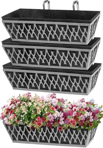 24 inch window boxes planters railing planter box, package contents
