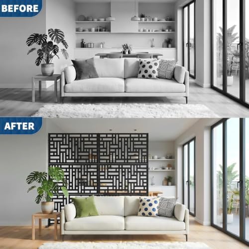garvee metal privacy screen outdoor, 72"h×47"w balcony patio, package contents