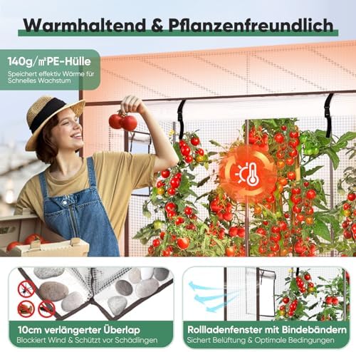 sekey greenhouse foil greenhouse 200 x 170 x showing dimensions