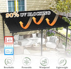 seeye 90% sun shade cloth, 10 x 10 shown in use