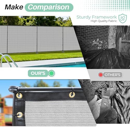 sunnyroyal 6' x 24' privacy fence screen panel on a desk or shelf
