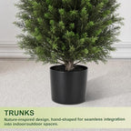 vivatrees 3ft artificial topiary cedar trees, uv-resistant faux on a desk or shelf