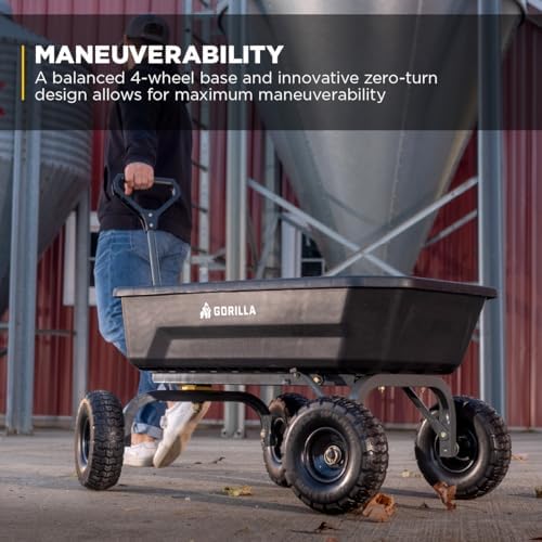 gorilla carts dump garden cart, 4 cu ft on a desk or shelf