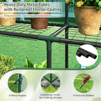 giantex walk-in greenhouse, gardening plant tent with roll-up, package contents