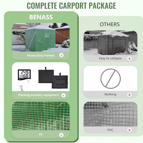 8x6 ft pop up greenhouse for outdoors, walk-in on a desk or shelf