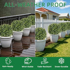 24" set of 2 artificial boxwood topiary ball showing dimensions