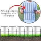 shoplala garden fence (20 panels) 12.5inx16.5in black metal, side view