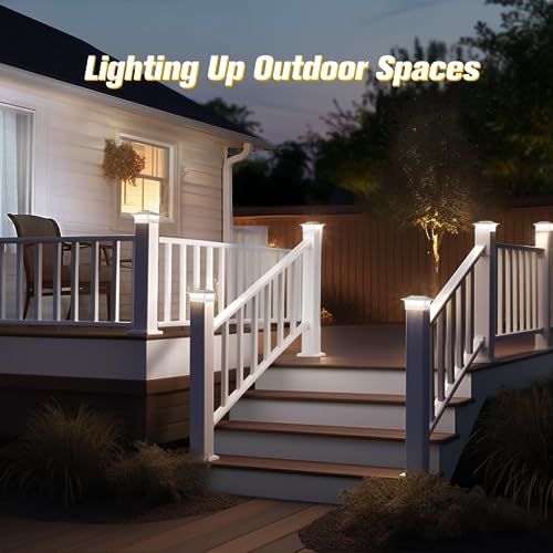 jofios solar fence post lights 6pack, cap lights, package contents