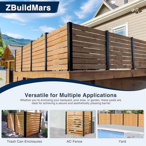 45" aluminium privacy fence line post, 4 pack on a desk or shelf