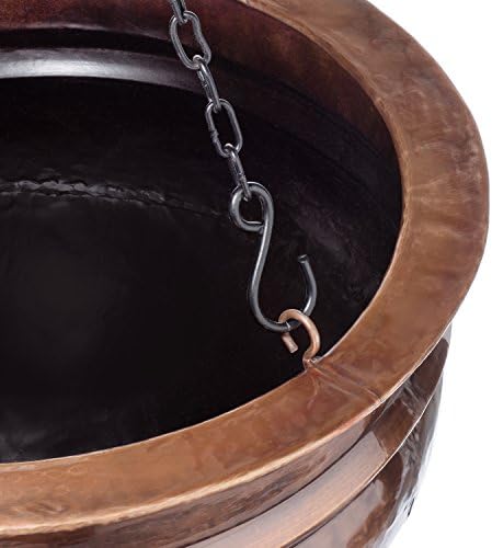 h potter hanging planter - antique copper finish on a desk or shelf