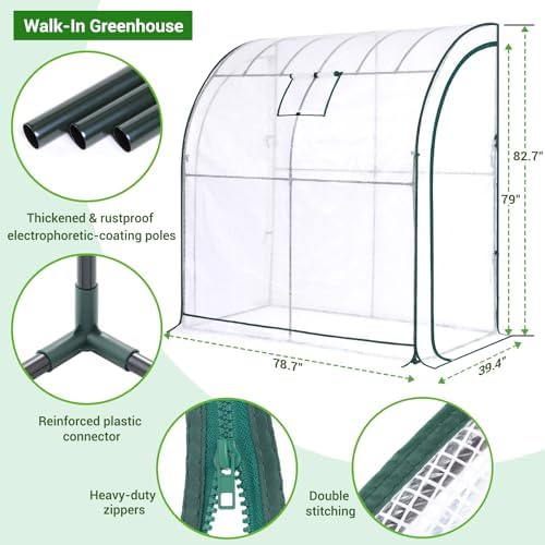 lean to greenhouse with 3-tier shelves: ohuhu portable on a desk or shelf