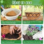 HFHOME 2PCS 20" Round Coco Liner Coco Replacement Liner Basket Window Box