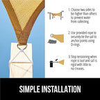 gorilla grip heavy duty sun shade sail for, package contents