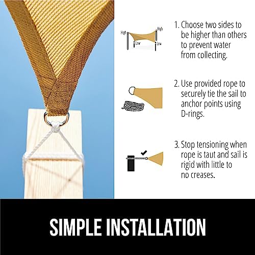 gorilla grip heavy duty sun shade sail for, package contents