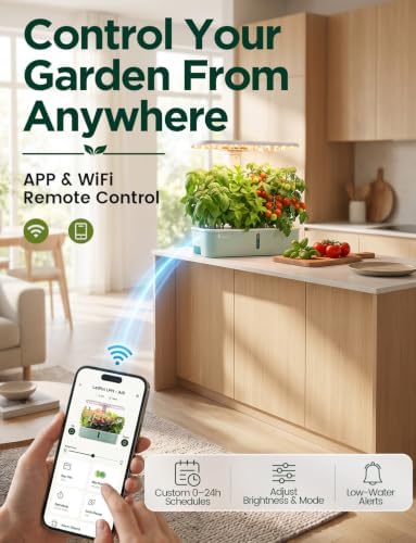 letpot lph-air hydroponics growing system kits, app & shown in use
